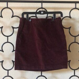 Banana Republic Corduroy Skirt in Burgundy Size 0